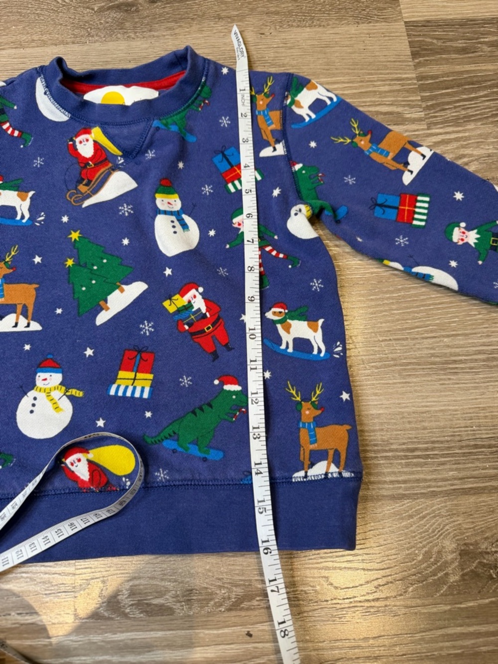 Mini Boden Holiday Sweatshirt 5–6Y Santa Snowman Reindeer Christmas Top Unisex - Picture 7 of 7